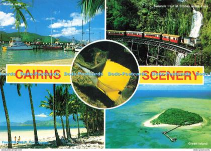 D190054 Cairns Scenery. Marin Jetty. Kuranda Train at Stoney Greek Falls. Peer P