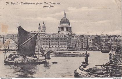 ENGLAND - London - St. Paul's Cathedral from the Thames