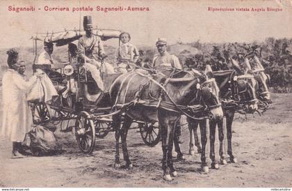 ERITREA - Corriera Postale Saganeiti Asmara 1912 Colonia Eritrea Stamp Postcard