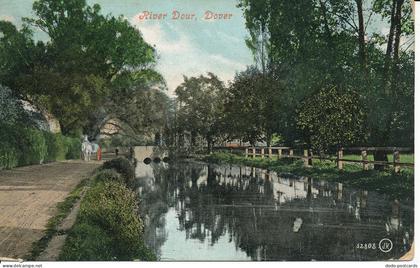 PC14355 River Dour. Dover. Valentine. 1906