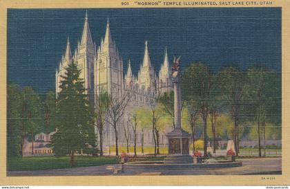 PC19094 Mormon Temple Illuminated. Salt Lake City. Utah