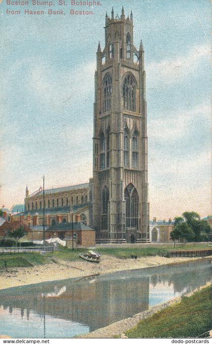 PC24691 Boston Stump. St. Botolphs from Haven Bank. Boston. Aldwych. 1910