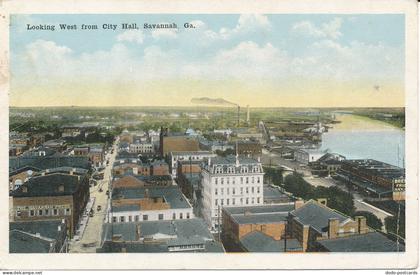 PC28231 Looking West from City Hall. Savannah. Ga. E. C. Kropp