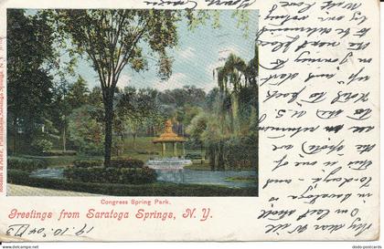 PC37006 Congress Spring Park. Saratoga Springs. N. Y. Robson and Adee. 1904. B.