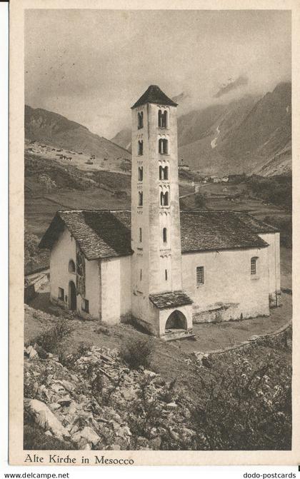 PC39727 Alte Kirche in Mesocco. Chr. Meisser. B. Hopkins