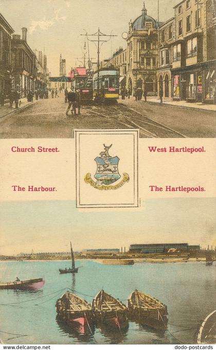 PC68282 Church Street. West Hartlepool. The Harbour. The Hartlepools. Multi view