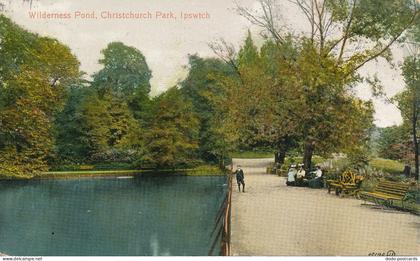 PC72876 Wilderness Pond. Christchurch Park. Ipswich. Valentine. 1913