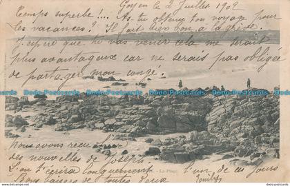 R007308 Audierne. La Plage. 1902