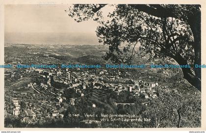 R011983 Vence. Vue Panoramique vers Saint Laurent du Var. La Cigogne