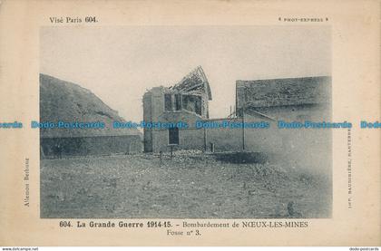 R061572 Bombardement de Noeux les Mines. Baudiniere