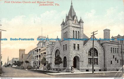 R100499 First Christian Church and Munroe Street. Jacksonville. Fla. Valentine.