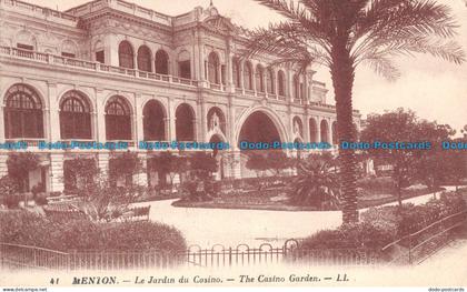 R138622 Menton. Le Jardin du Casino. The Casino Garden. LL. Levy Et Neurdein Reu