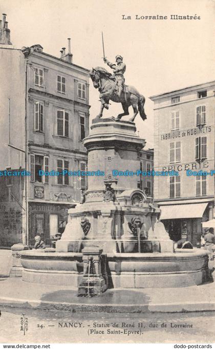 R138696 La Lorraine Illustree. Nancy. Statue de Rene II duc de Lorraine. Place S