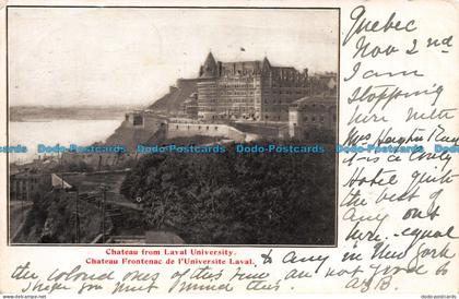 R140408 Chateau from Laval University. Chateau Frontenac de lUniversite Laval. 1