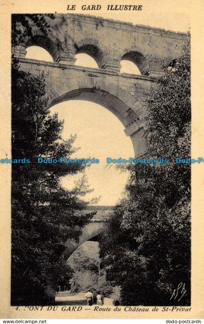 R152647 Pont du Gard. route du Chateau de St. Privat. Tarnaise