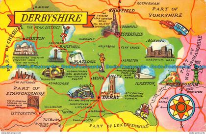 R153693 Derbyshire. Map. 1972