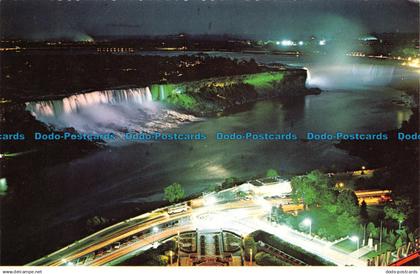 R156467 Niagara Falls Illuminated. Niagara Falls. Ontario. Canada. By Night