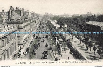 R215316 102 Paris Rue de Rivoli Vers le Louvre A P The Rue de Rivoli near the Lo