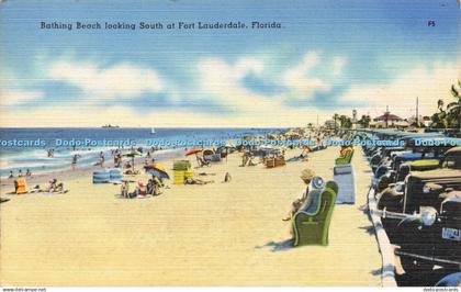 R217321 Bathing Beach looking South at Fort Lauderdale Florida Eli Witt Cigar an