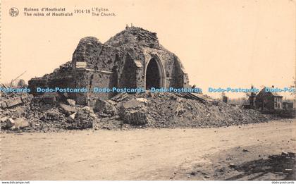 R255548 Nels The ruins of Houthulst 1914 18 The Church Ern Thill