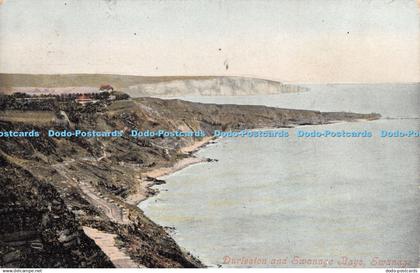 R274739 Durleston and Swanage Bays Swanage Valentines Series 1905