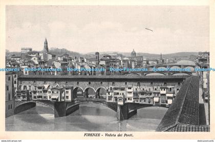 R330141 Firenze Veduta dei Ponti Postcard