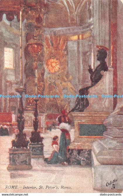 R342902 Rome Interior St Peters Rome Wide Wide World Rome Series II Tuck Oilette