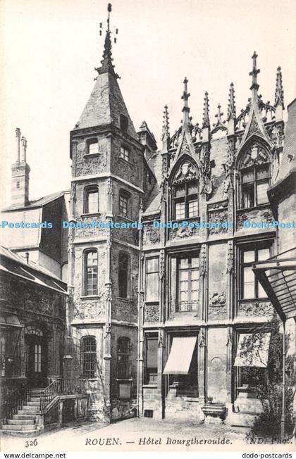 R378776 Rouen Hotel Bourgtheroulde 326 ND Phot Carte Postale