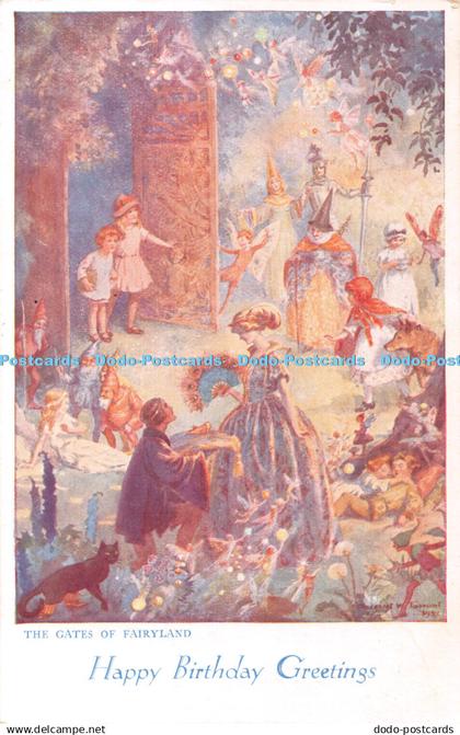 R383549 The Gates of Fairyland Happy Birthday Greetings Hale Cushman and Flint F