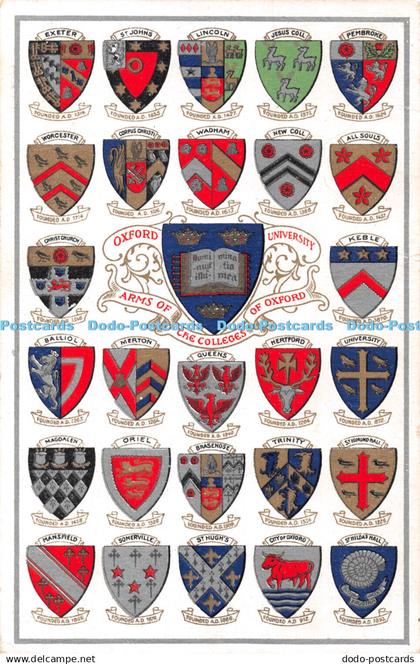 R406784 Oxford University Arms of the Colleges of Oxford Varsity Oxford City Mul