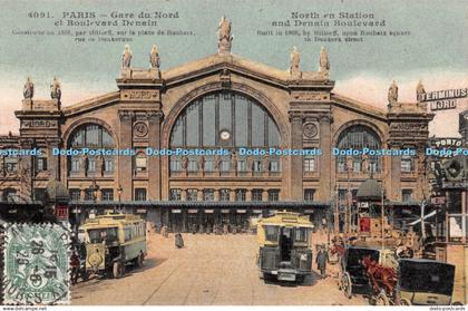 R411746 4091 Paris Gare du Nord et Boulevard Denain Northern Station and Denain