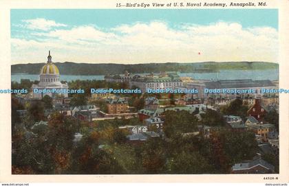 R412792 Md Annapolis Bird Eye View of U S Naval Academy Geo J Davis C T American