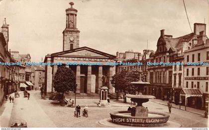 R442031 Elgin High Street Postcard 1925