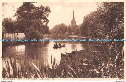 R461003 Stratford on Avon Trinity Church and River Avon Photochrom 1948