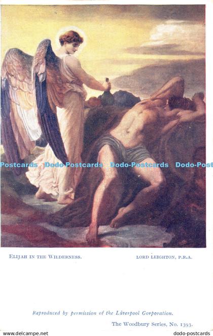 R471663 Elijah in the Wilderness Lord Leighton Liverpool Corporation The Woodbur