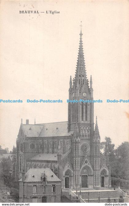 R489628 Beauval L Eglise Postcard