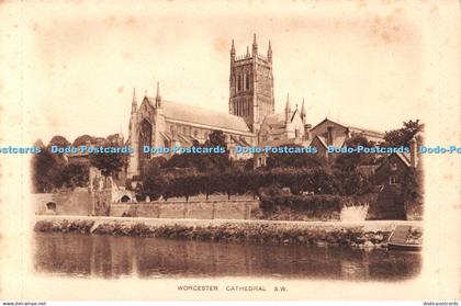 R506752 Worcester Cathedral S W The Bridge The Vignette Letter Card of Worcester