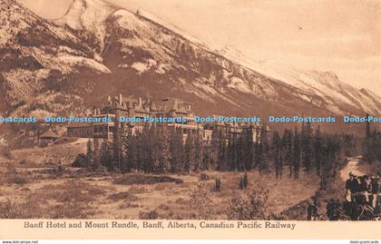 R506995 Banff Hotel and Mount Rundle Banff Alberta Canadian Pacific Railway Vale