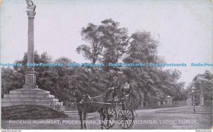 R600808 Phoenix Monument Phoenix Park Entrance to Viceregal Lodge Dublin D and D