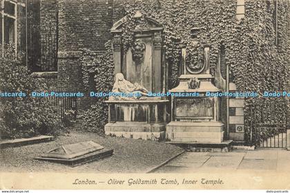 R601489 London Oliver Goldsmith Tomb Inner Temple 1911