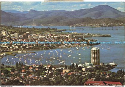 R616870 Aerial View of Wrest Point Hobart Murfett 1976