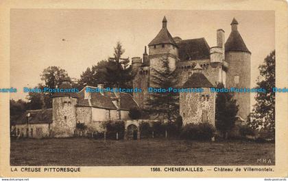 R630835 Chenerailles. Chateau de Villemonteix. La Creuse Pittoresque