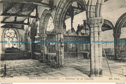 R655232 Saint Herbot. Finistere. Interieur de la Chapelle. Neurdein et Cie. ND.