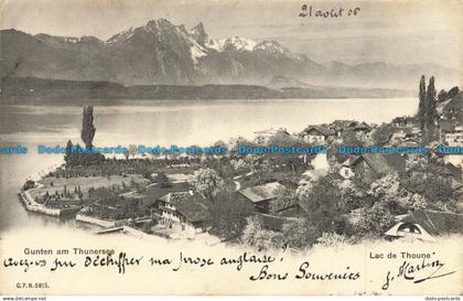 R655386 Gunten am Thunersee. Lac de Thoune. C. P. N. 1906