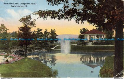 R660464 Rock Island. III. Rainbow Lake. Longview Park. Davenport Post Card and N