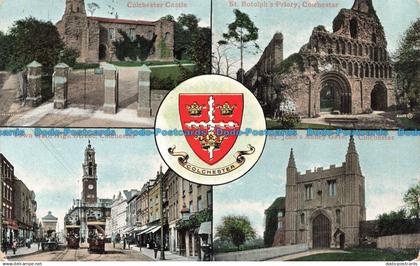 R666183 Colchester. Colchester Castle. Valentine Series. 1907. Multi View