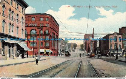 R673244 Mich. Michigan Avenue. Grand Rapids. Will P. Canaan. 1912