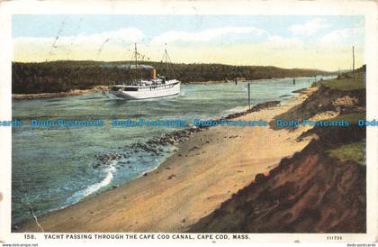 R676911 Mass. Yacht Passing Through the Cape Cod Canal. Cape Cod. E. D. West