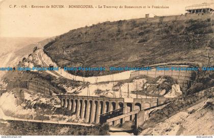 R679685 Environs de Rouen. Bonsecours. Le Tramway de Bonsecours et le Funiculair