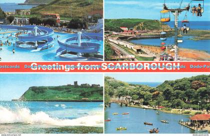 R680222 Greetings from Scarborough. Waterscene. North Bay. North Bay and Castle.